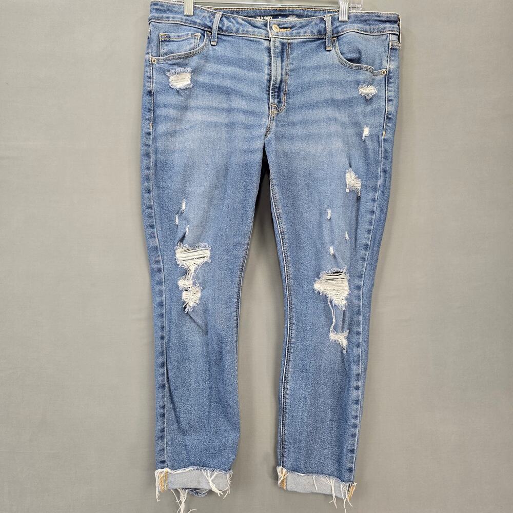 Distressed Blue Jeans